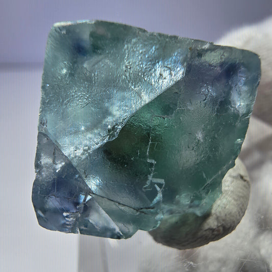 Rare cube de fluorite fantôme, vert Okorusu, Namibie 21 x 16 x 14 mm