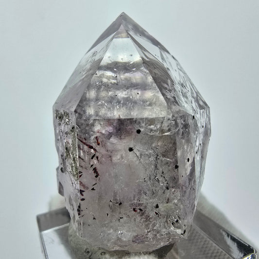 Améthyste fantôme Harlequin avec Prehnite Streep Mine Goboboseb Namibie 38*23*23mm