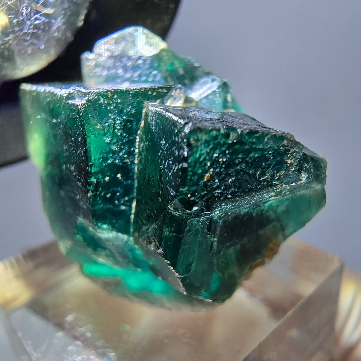 Spécimen de cube de fluorite fantôme, parquet vert Okorusu, Namibie 28*25*17 mm