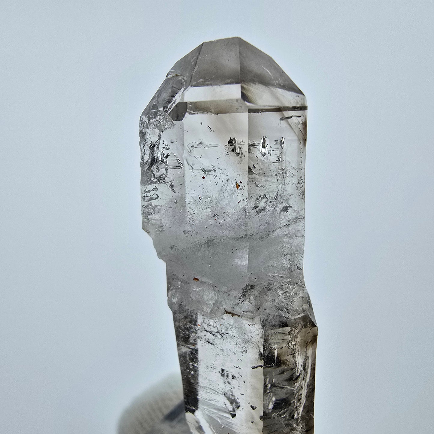 Klarer Phantom Rauchquarz DT Zepter Kristall Goboboseb, Namibia 46*16*9mm