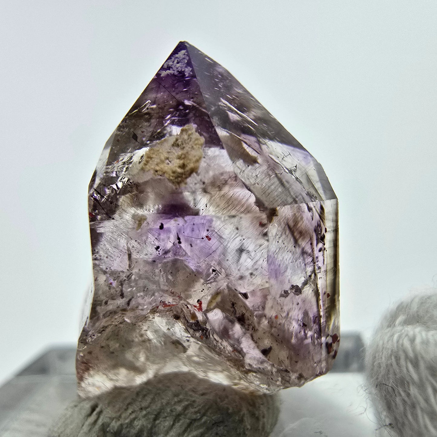 Clear Phantom Amethyst with Hematite Goboboseb, Namibia 23*20*14mm