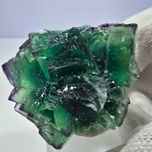 Spécimen de cube de fluorite fantôme parqueté zonal Okorusu, Namibie 42*34*21mm
