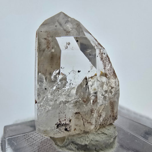 Klarer Phantom Hämatit Quarz Kristall Streep Mine, Goboboseb, Namibia 25*17*14mm