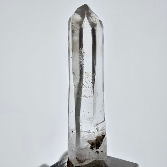 Sceptre de poche en quartz fumé fantôme squelette, Namibie, 59 x 16 x 12 mm