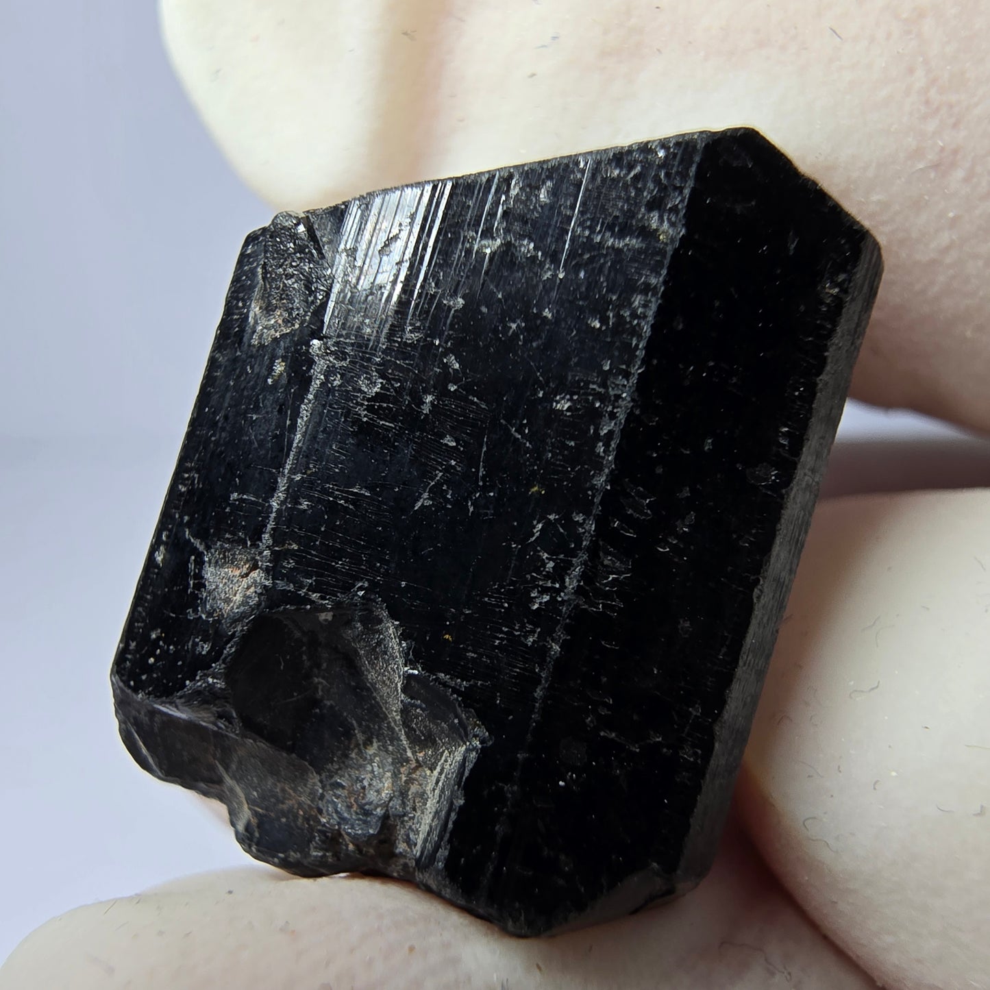 Symmetrischer Schörl Turmalin schwarz Erongo, Namibia 22*15*15mm Sammlung
