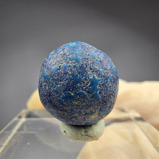 Seltene große Azurit Blueberry - poliert 14,1mm Durchmesser aus USA, New Mexico