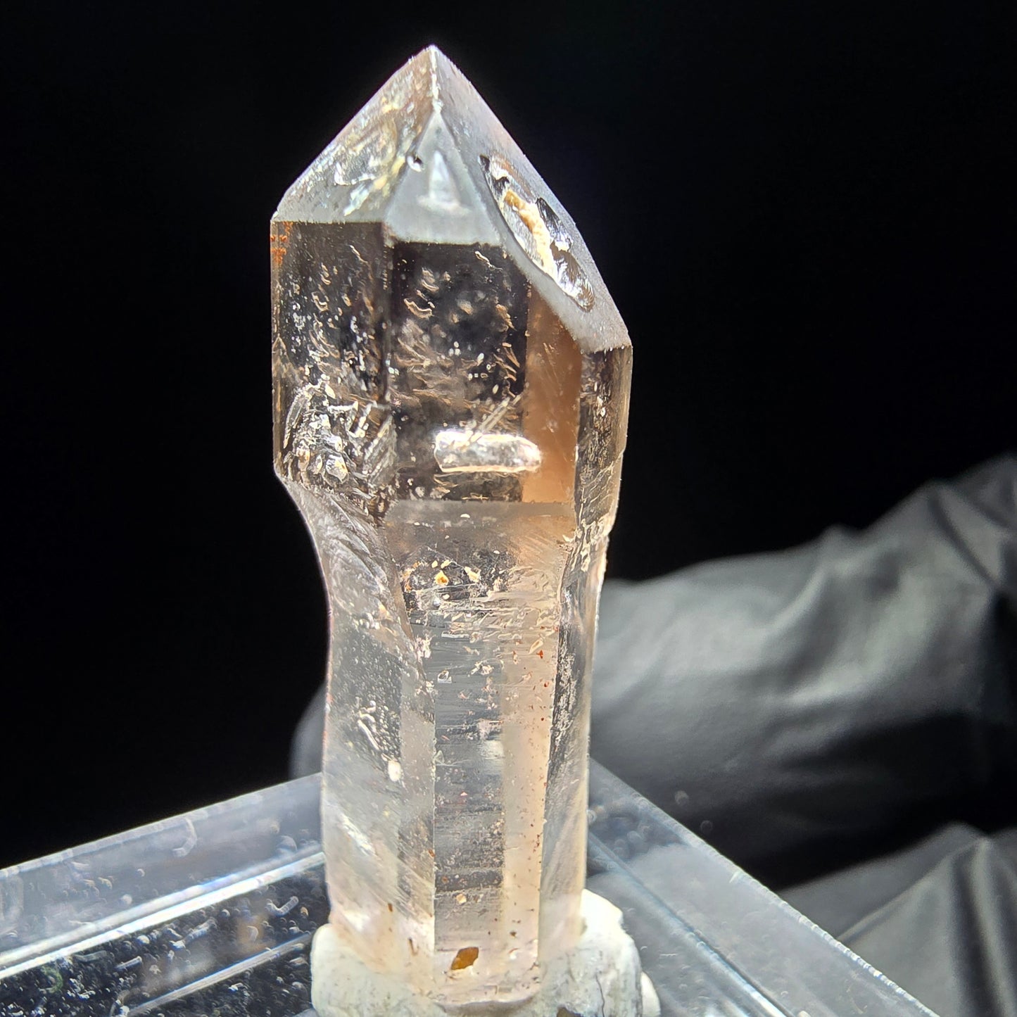 Klare Phantom Rauchquarz Zepter Spitze Goboboseb, Namibia 31*11*8mm Sammlung