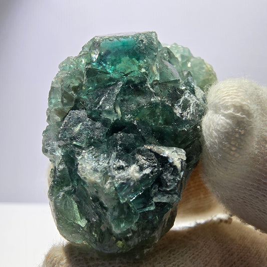 Seltene Phantom Fluorit Würfel Stufe, grün Okorusu Namibia 49*29*16mm