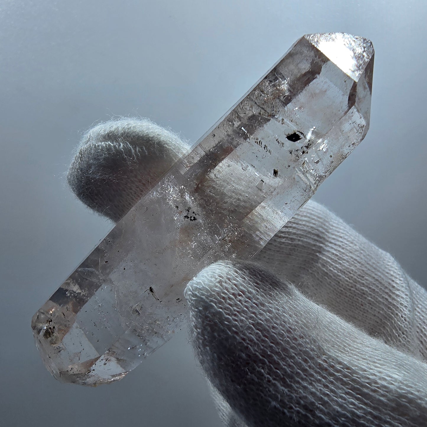 Lemurian Phantom Smoky Quartz DT Scepter Stage Valentine Pocket Goboboseb Namibie 70*19*14mm