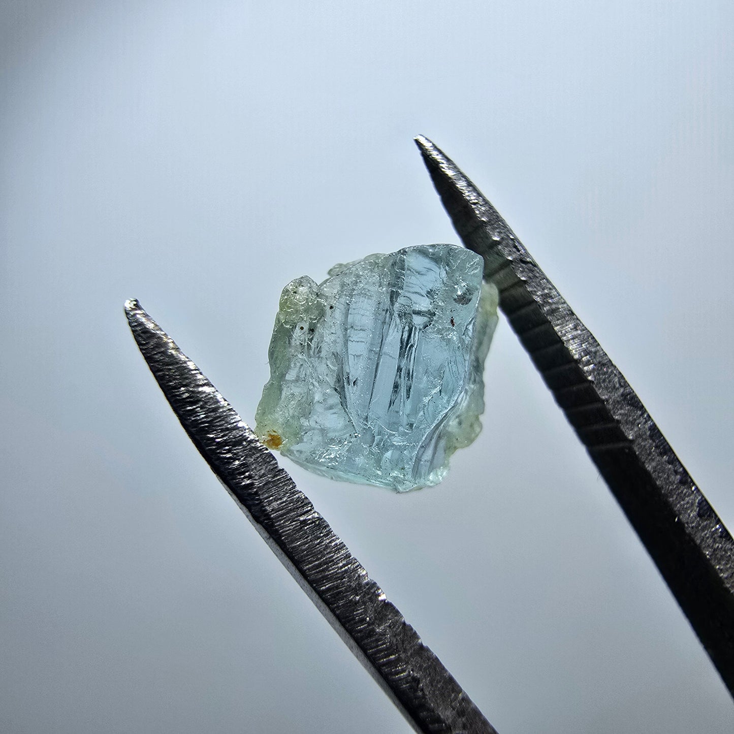 Cristal rare de tourmaline elbaïte, vert bleu Minas Gerais, Brésil #7987