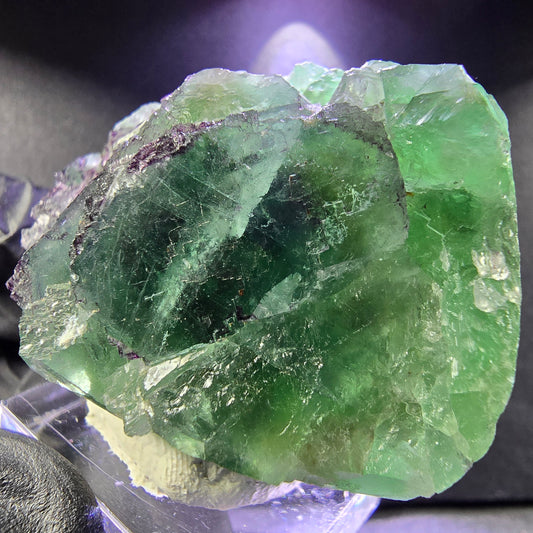 Rare zonar Phantom Fluorite XX stade vert violet 45*39*21mm Okorusu, Namibie