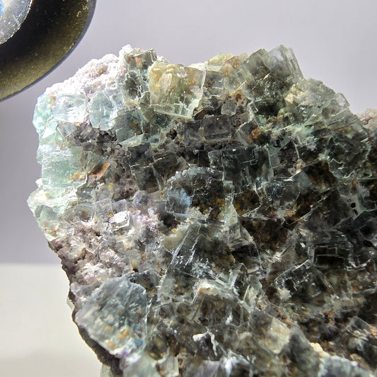 Grand cube de fluorite fantôme, spécimen de quartz, vert double face Okorusu Namibie 110 x 53 x 36 mm