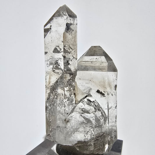 Sceptre de poche en quartz fumé fantôme lémurien, Namibie, 50 x 26 x 15 mm