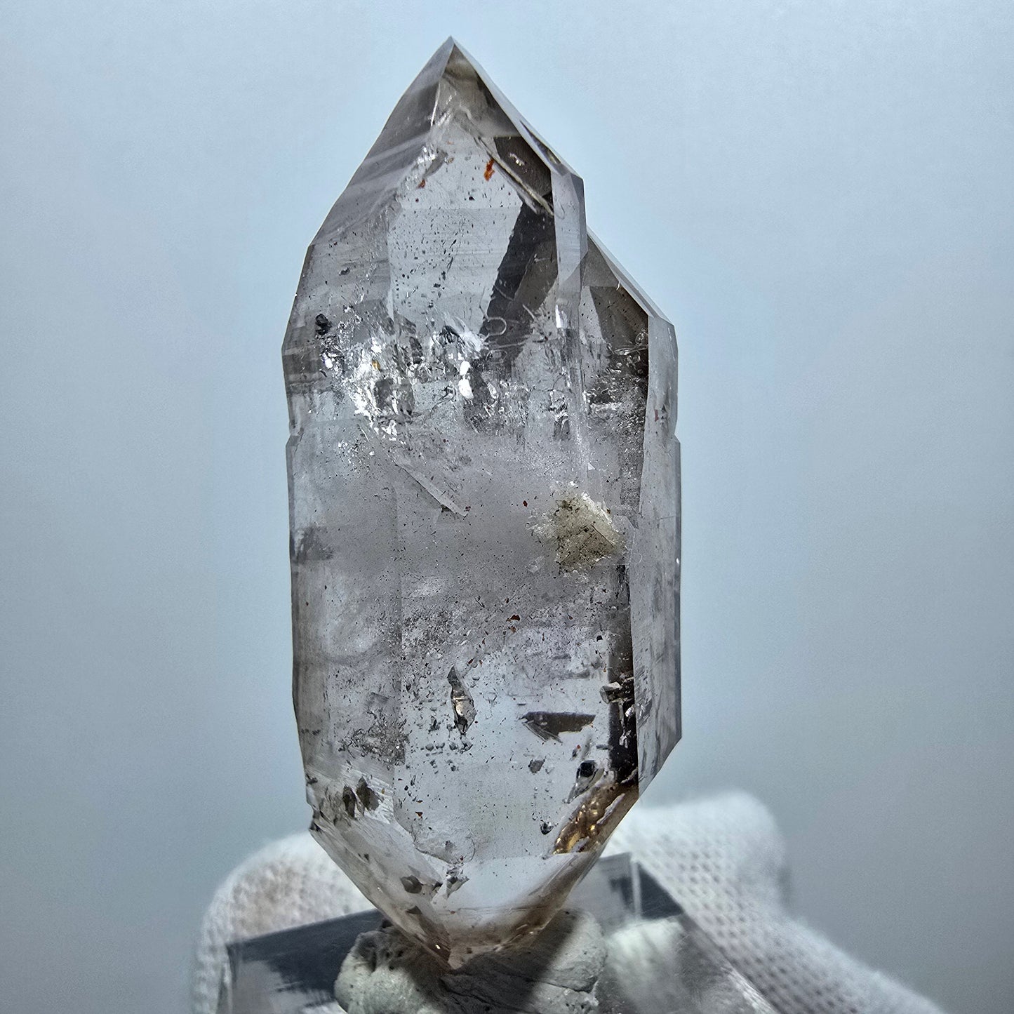 Klare Phantom Rauchquarz DT Zepter Spitze Goboboseb, Namibia 50*21*15mm