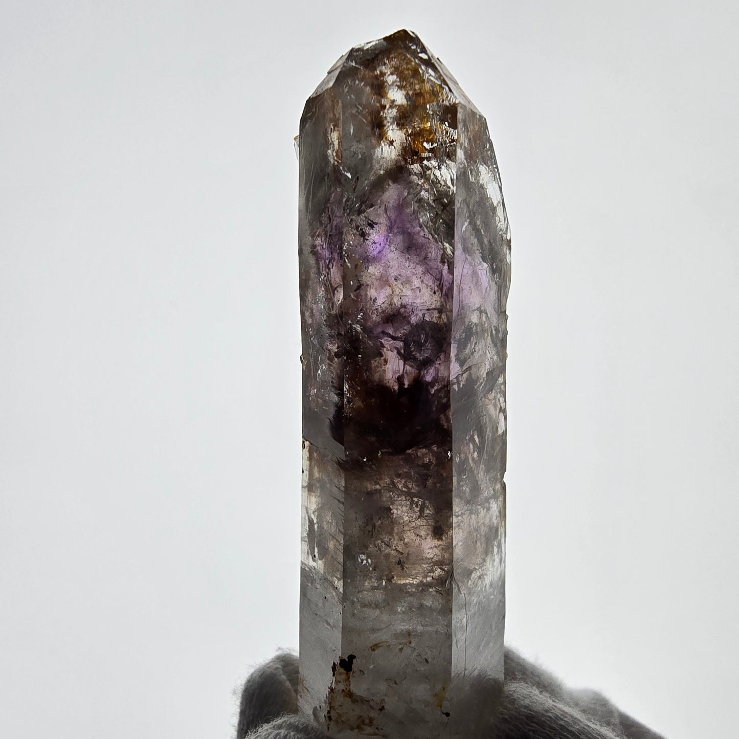 Améthyste fantôme Enhydro, 1x Bubble Streep Mine, Namibie 76*23*16mm