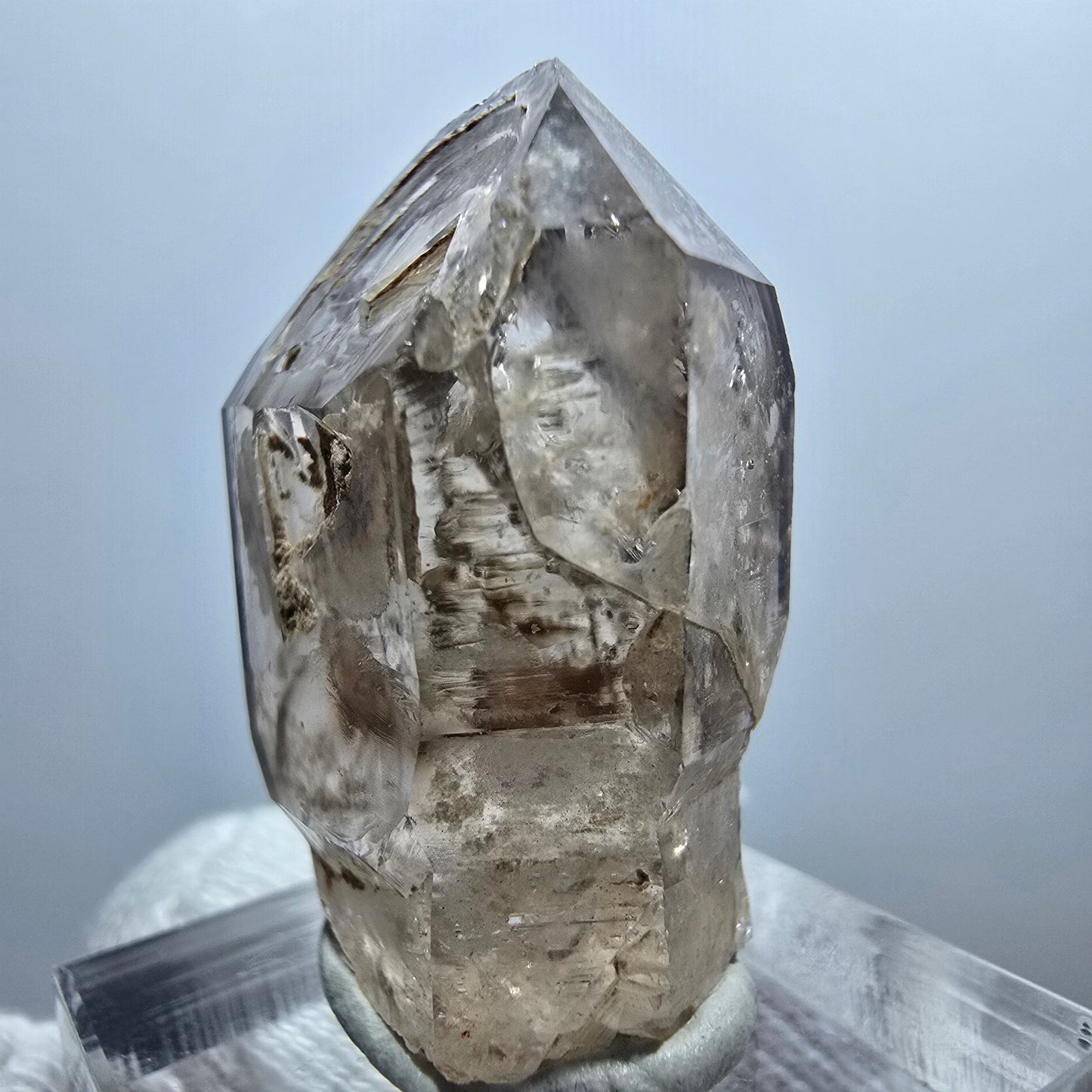 Enhydro Phantom Smoky Quartz Scepter, 1x Bubble Goboboseb, Namibia 31*23*16mm