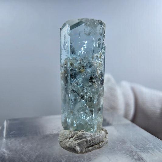 Setlene Aquamarin, Schörl Turmalin Stufe Erongo, Namibia 19*7*7mm