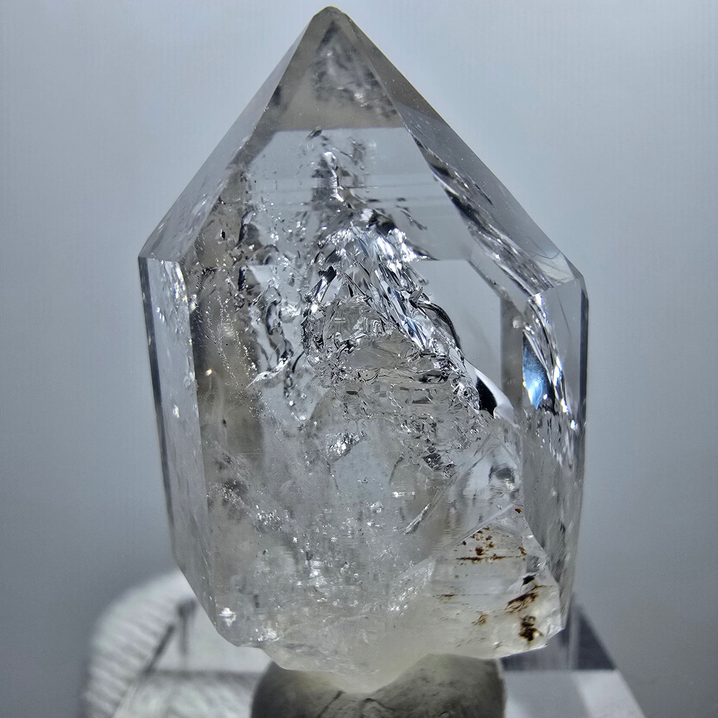 Enhydro Phantom Smoky Quartz Scepter, 1x Bubble Goboboseb, Namibia 35*20*15mm