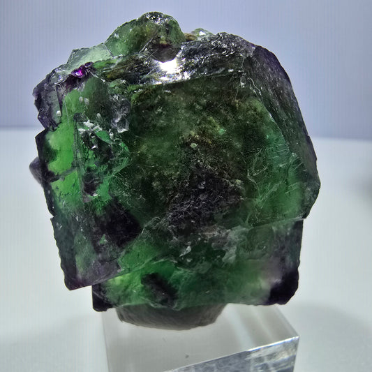 Spécimen de cube de fluorite fantôme parqueté zonal Okorusu, Namibie 46*42*27mm