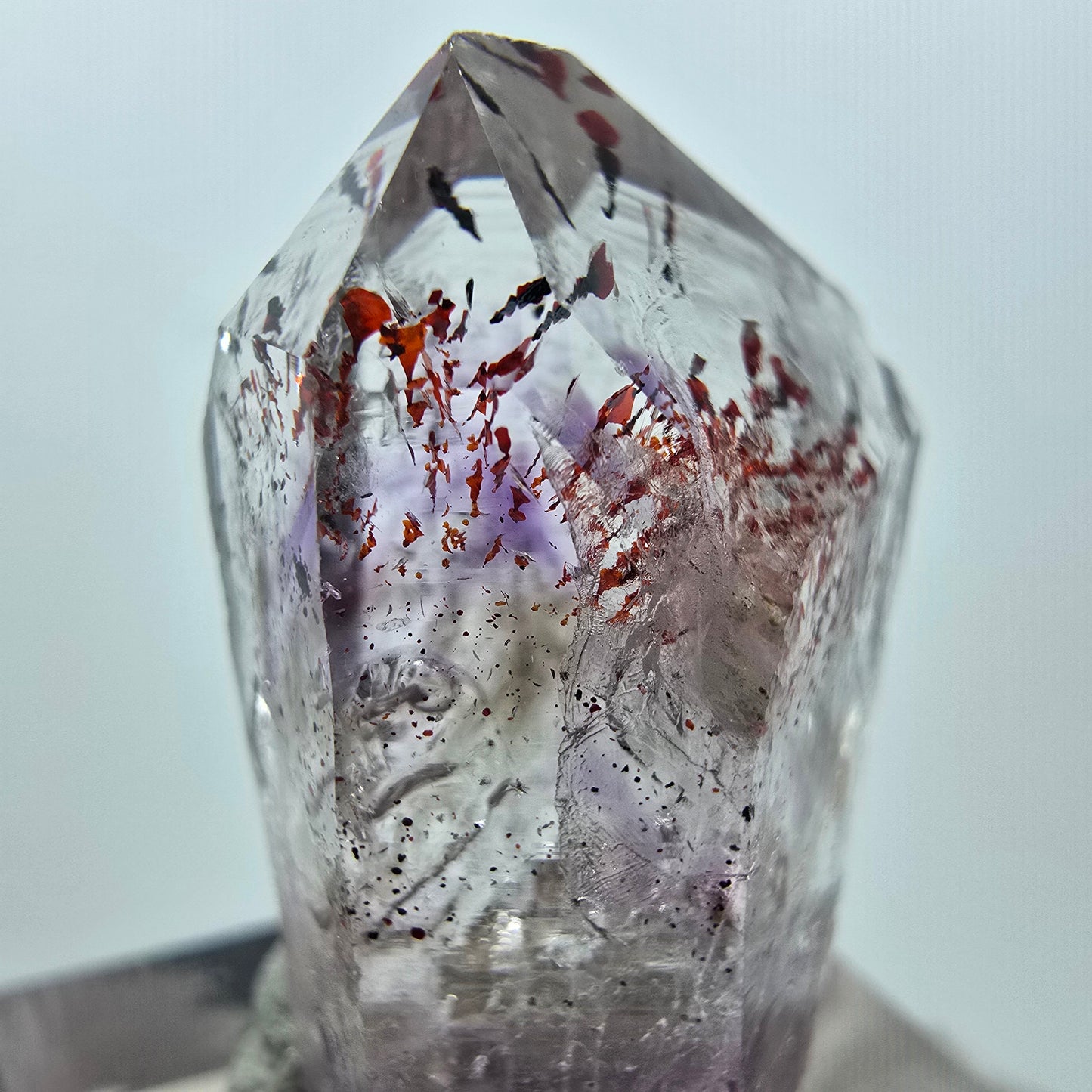 Mine d'améthyste fantôme Enhydro Harlequin, Goboboseb, Namibie, 30 x 19 x 14 mm