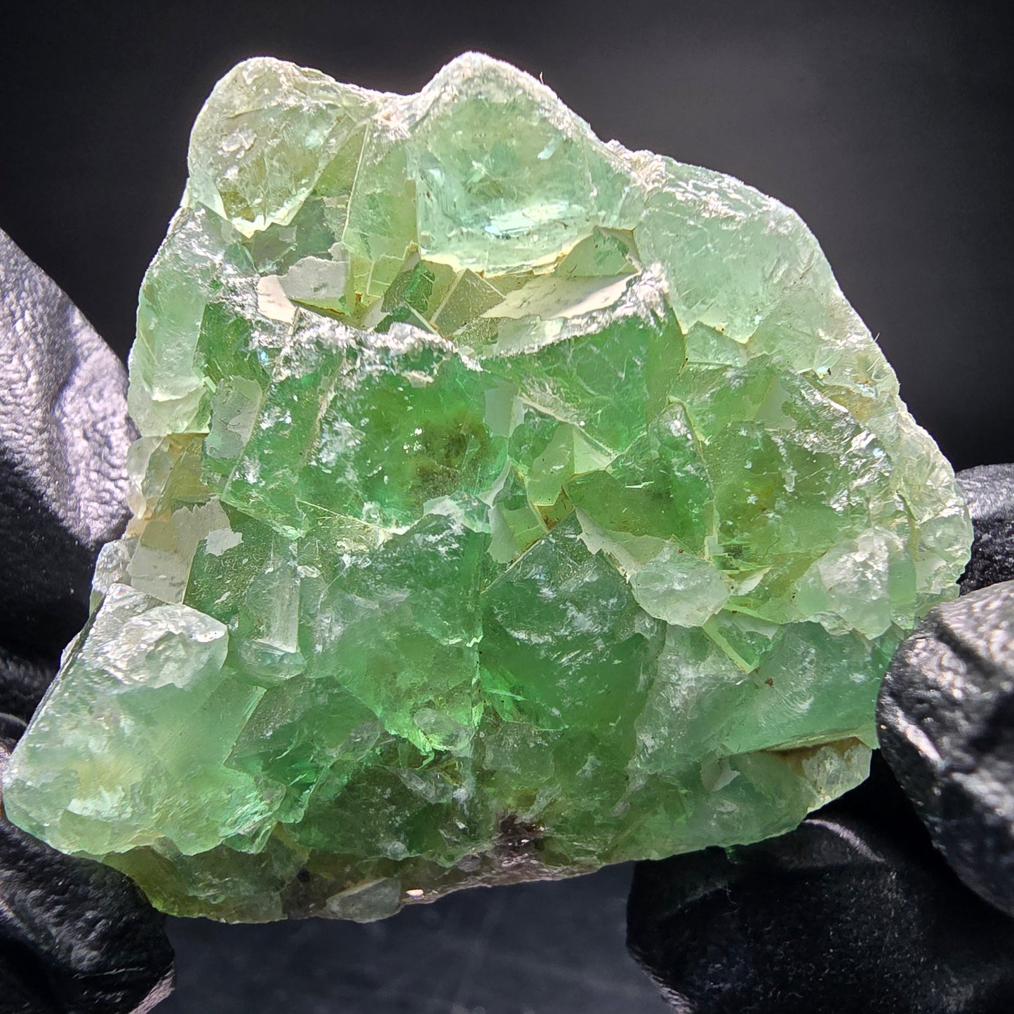 Cubes de fluorite très clairs niveau vert Okorusu, collection Namibie 47*47*17mm