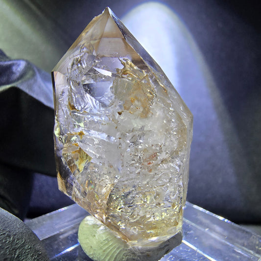 Klarer Phantom Rauchquarz Zepter Doppelender Stufe 32*20*14mm Goboboseb Namibia