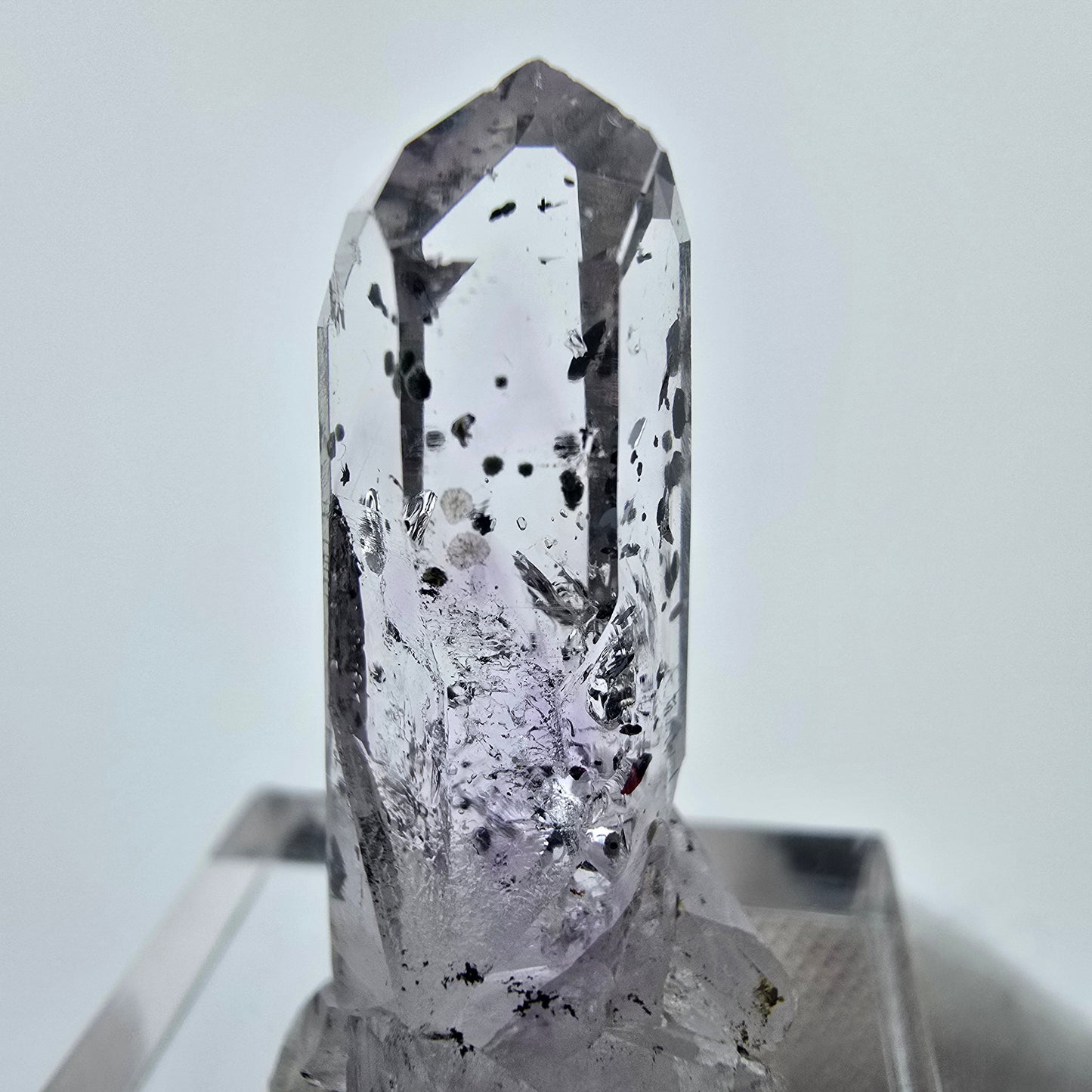 Enhydro Phantom Amethyst Hämatit Quarz Streep Mine Goboboseb Namibia 30*14*10mm Sammlung
