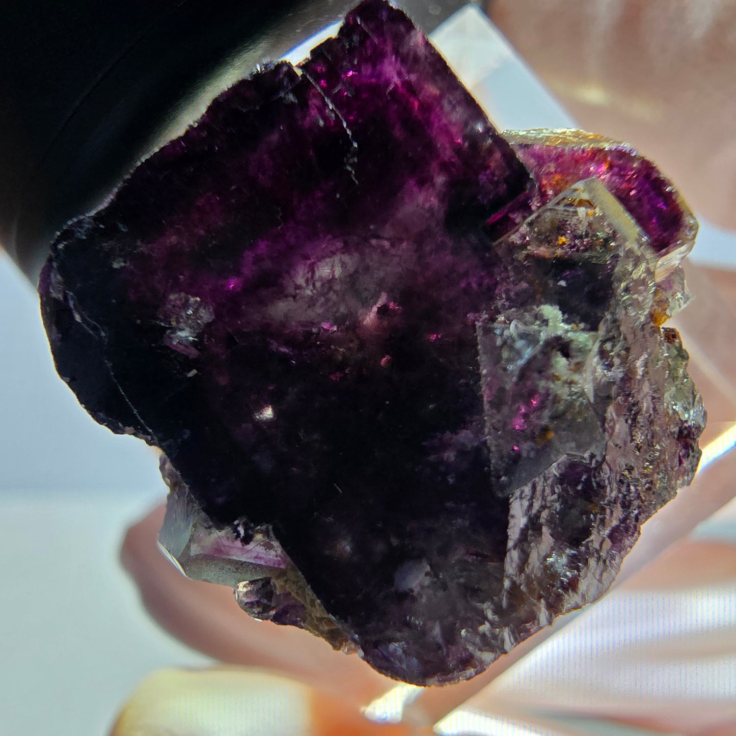 Phantom Fluorit Würfel Stufe, grün lila Okorusu, Namibia 21*20*19mm
