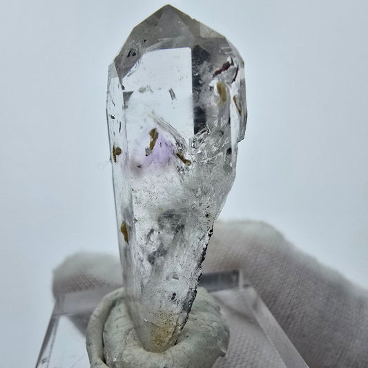 Klarer Phantom Amethyst mit Stilbit Streep Mine Goboboseb Namibia 37*16*11mm