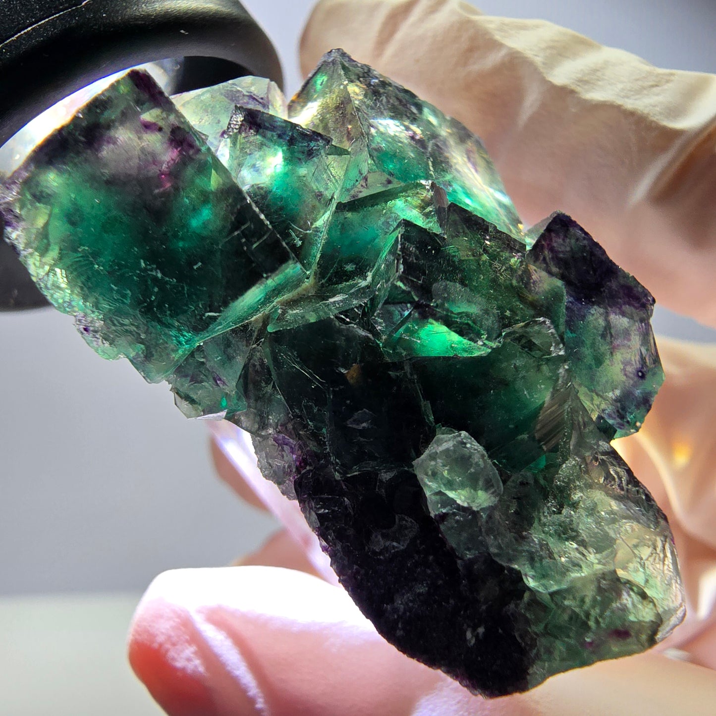 Rare Fluorite Cube Specimen, green purple Okorusu, Namibia 42*25*17mm
