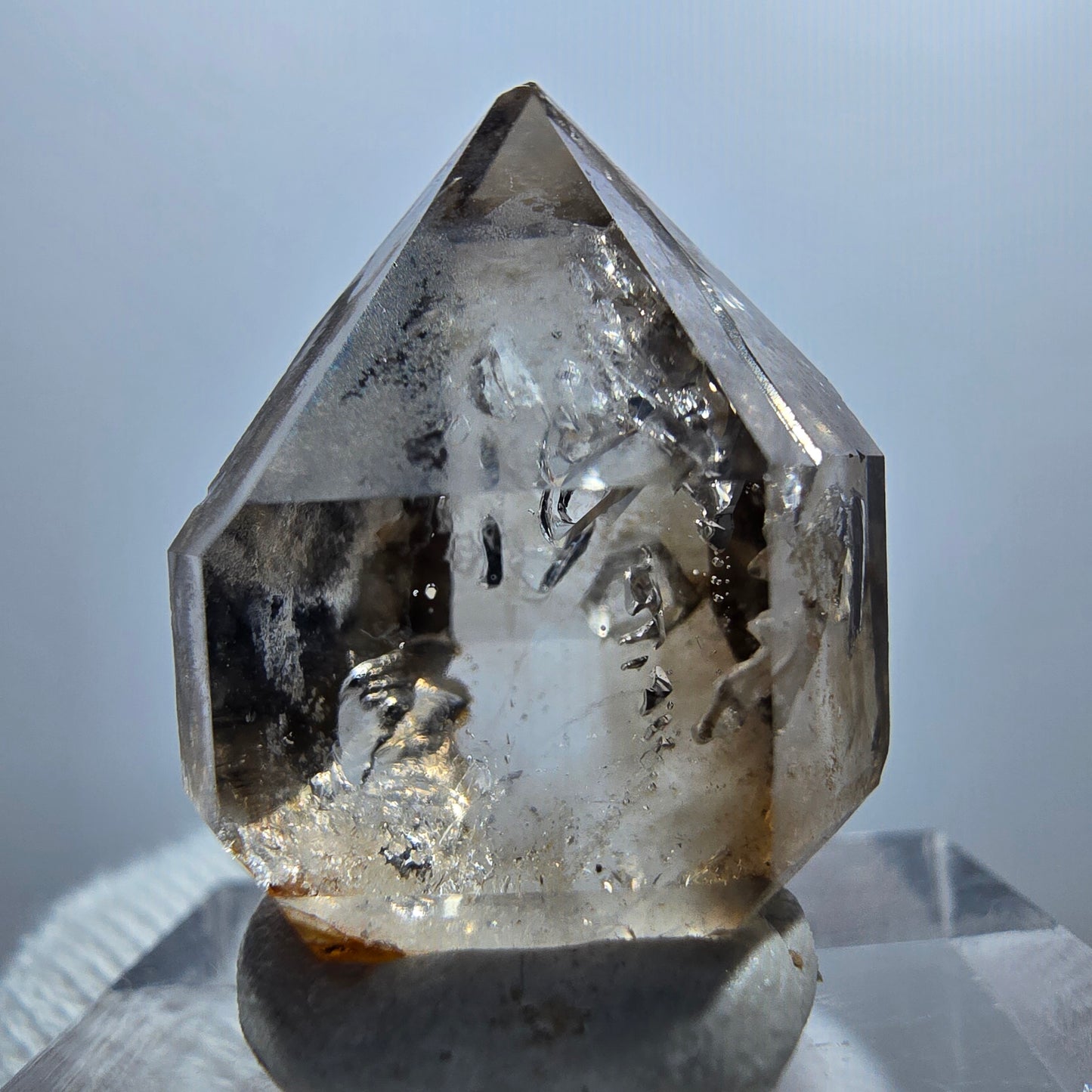 Enhydro Phantom Smoky Quartz Scepter, 1x Bubble Goboboseb, Namibia 24*18*17mm