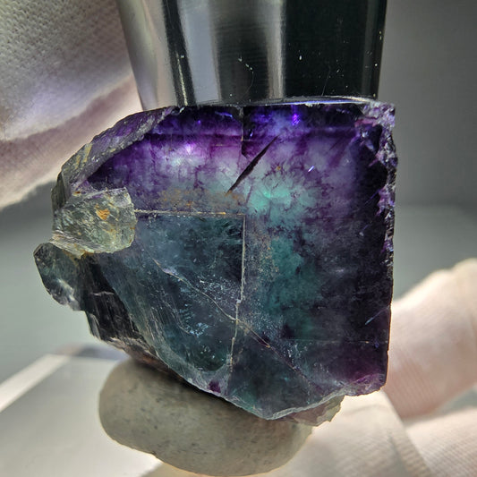 Rare Phantom Fluorite Cube Tie-Dye Pocket, Okorusu, Namibie 34*29*28mm
