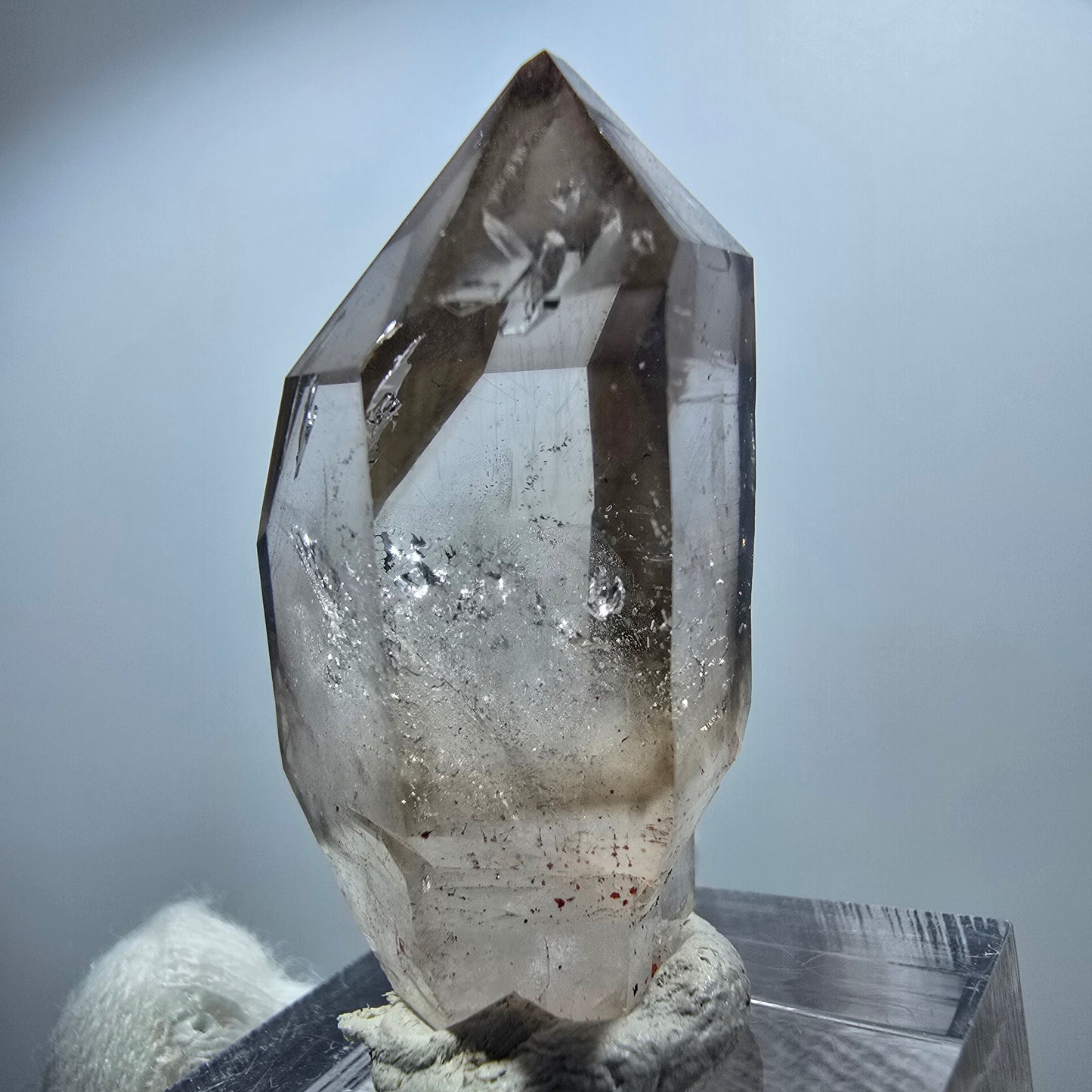 Enhydro Phantom Smoky Quartz Scepter, 1x Bubble Goboboseb, Namibia 40*22*16mm