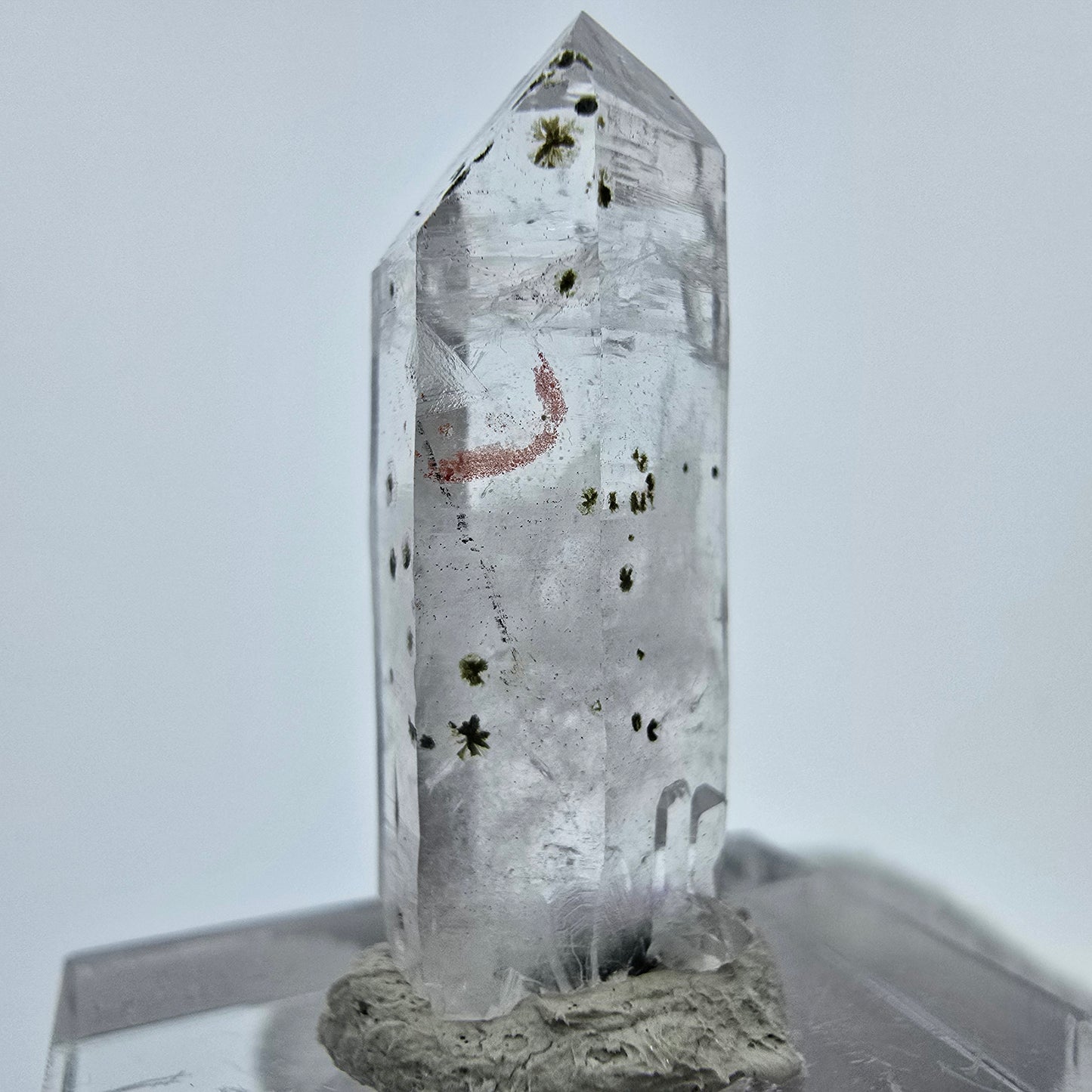 Phantom Hämatit Epidot Amethyst Kristall Streep Mine Goboboseb Namibia 29*10*8mm