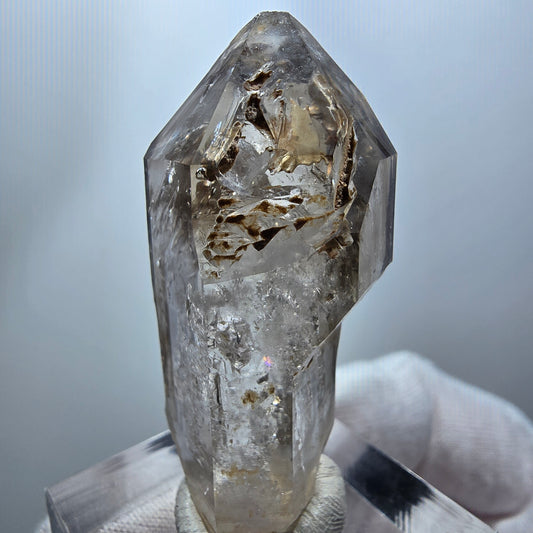 Enhydro Phantom Rauchquarz Zepter, 2x Blase Goboboseb, Namibia 43*20*15mm