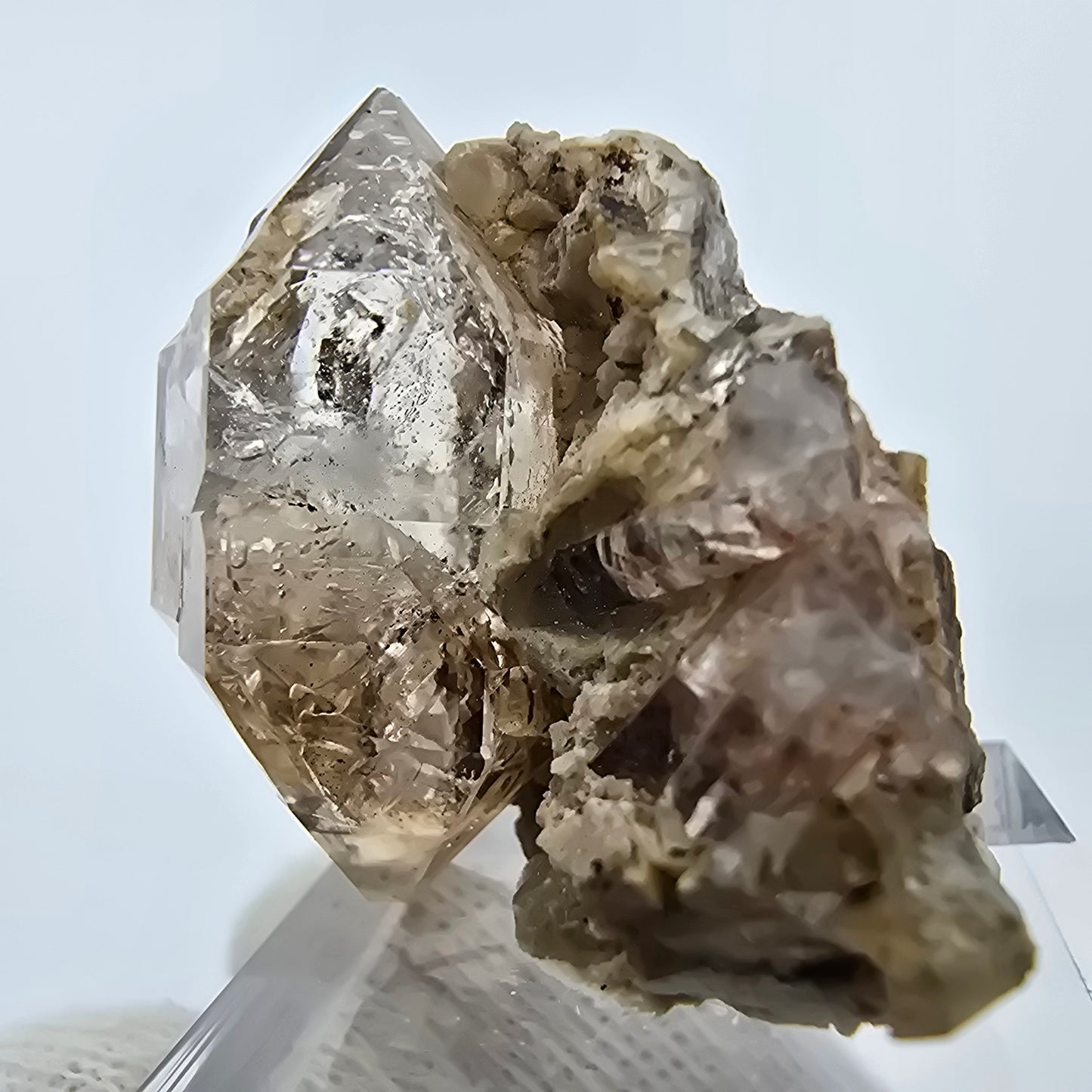 Phantom Rauchquarz DT Zepter auf Matrix Stufe Goboboseb, Namibia 35*24*23mm