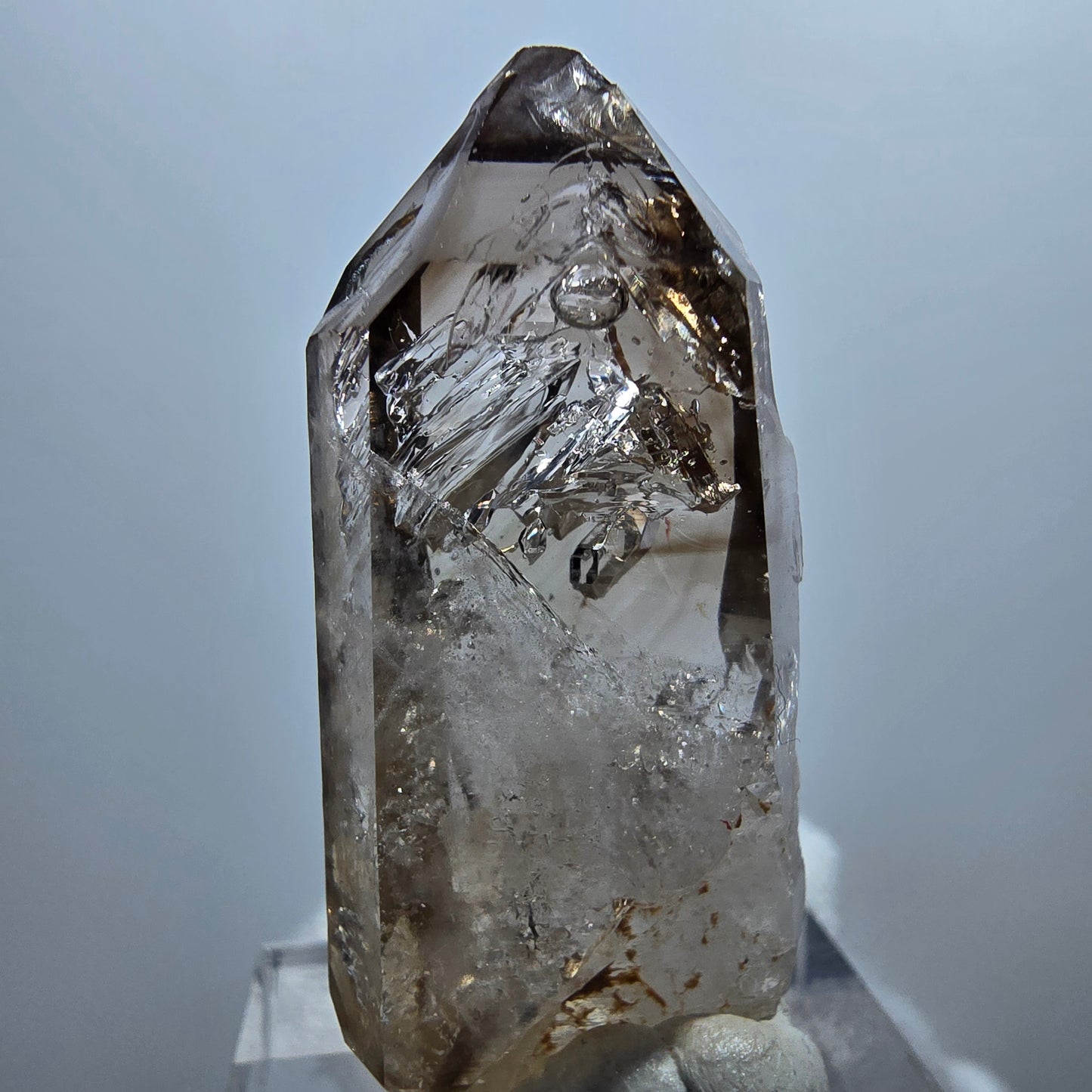 Enhydro Phantom Smoky Quartz Scepter, 2x Bubble Goboboseb, Namibia 40*18*11mm