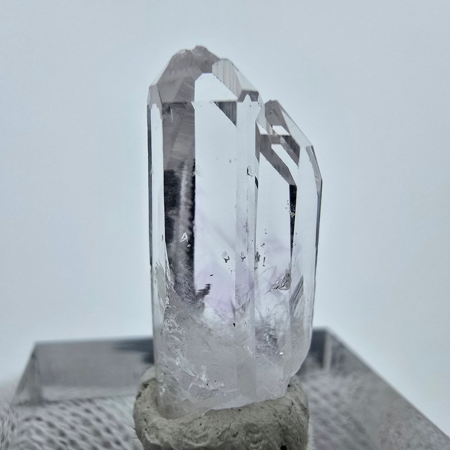 Klare Lemurian Phantom Amethyst Spitze Streep Mine, Goboboseb, Namibia 24*10*8mm