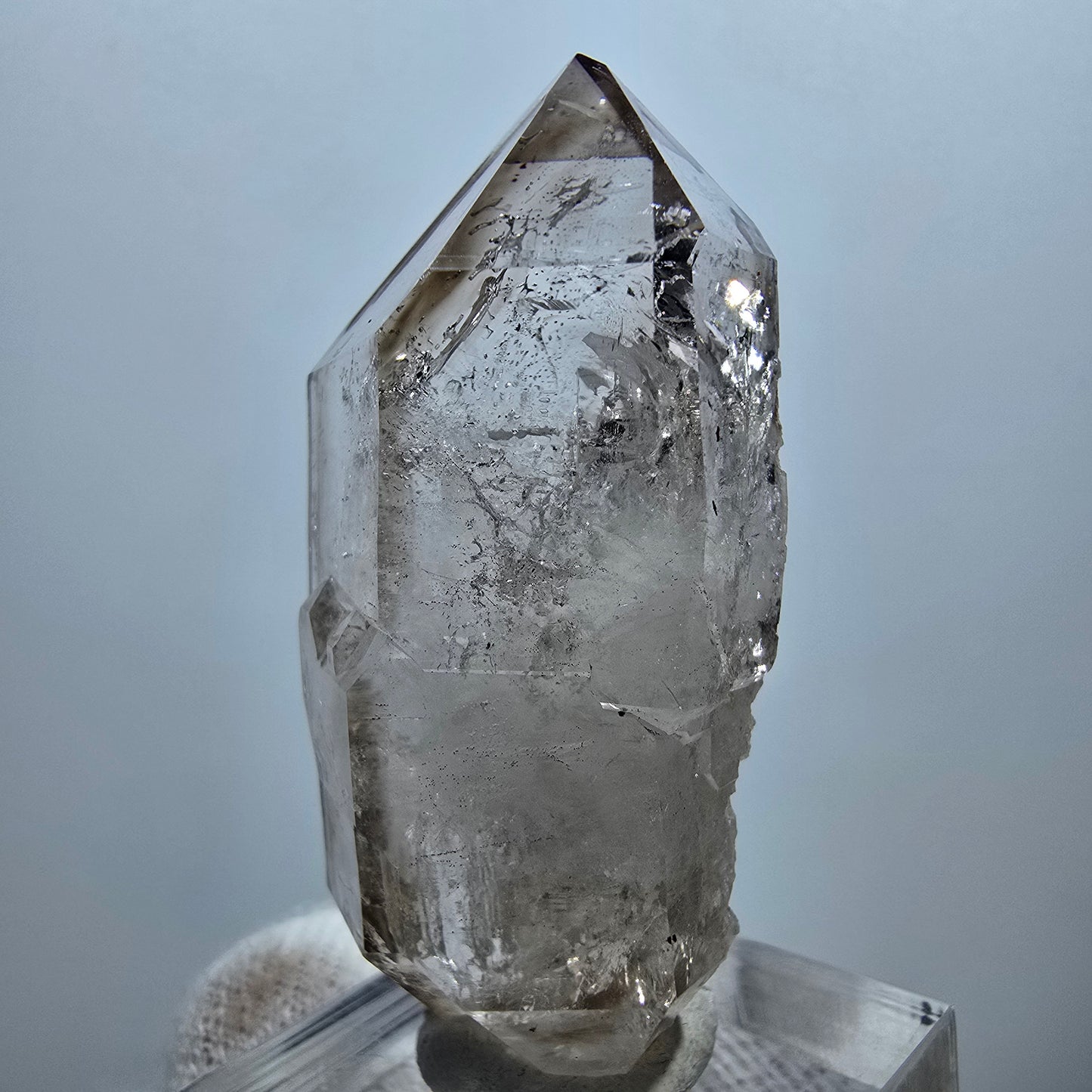 Klare Phantom Rauchquarz DT Zepter Spitze Goboboseb, Namibia 51*25*20mm
