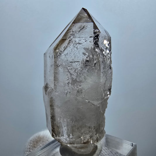 Klare Phantom Rauchquarz DT Zepter Spitze Goboboseb, Namibia 51*25*20mm