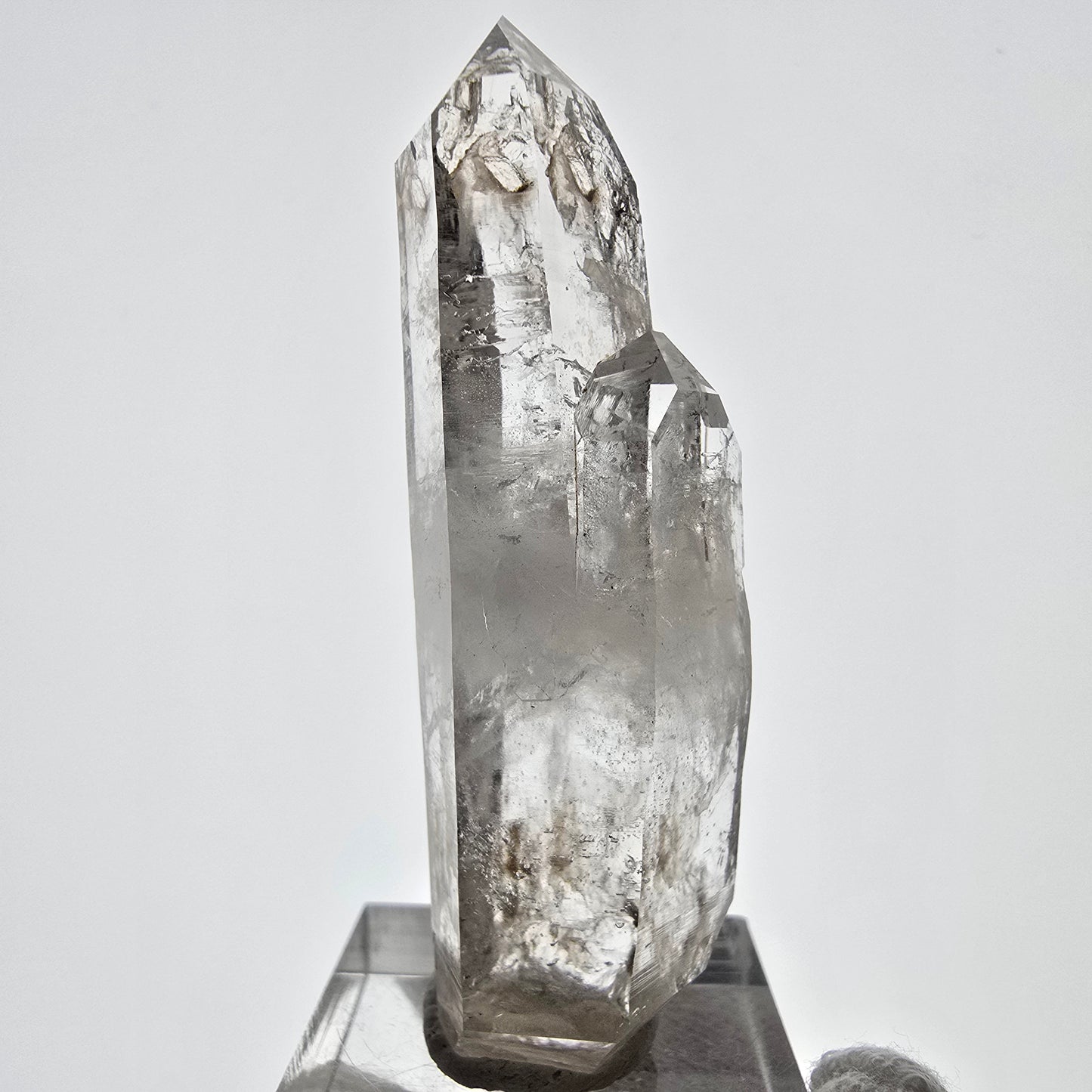 Sceptre DT en quartz fumé squelette Enhydro, 2x Bubble Valentine Pocket, Namibie 58 x 17 x 15 mm