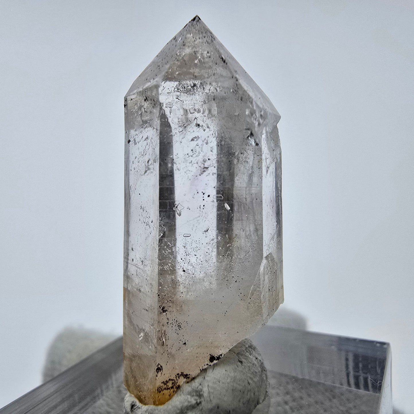 Klarer Phantom Hämatit Quarz Kristall Streep Mine, Goboboseb, Namibia 32*14*12mm