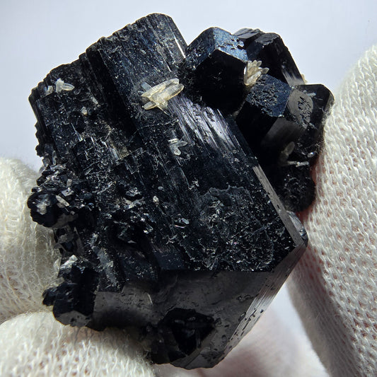 Symmetrische Schörl Turmalin, Rauchquarz Stufe Erongo, Namibia 40*39*19mm