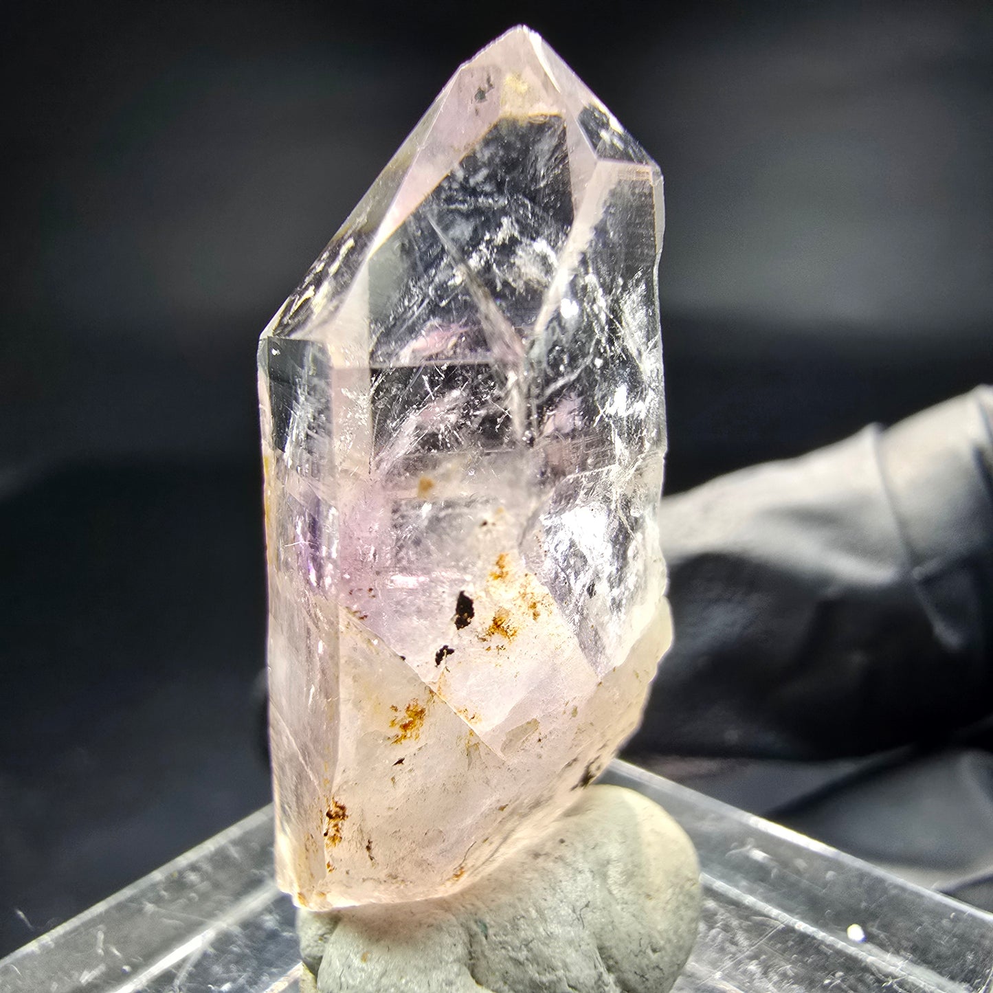 Klare Phantom Amethyst Zepter Spitze Goboboseb Namibia 31*13*12mm Sammlung