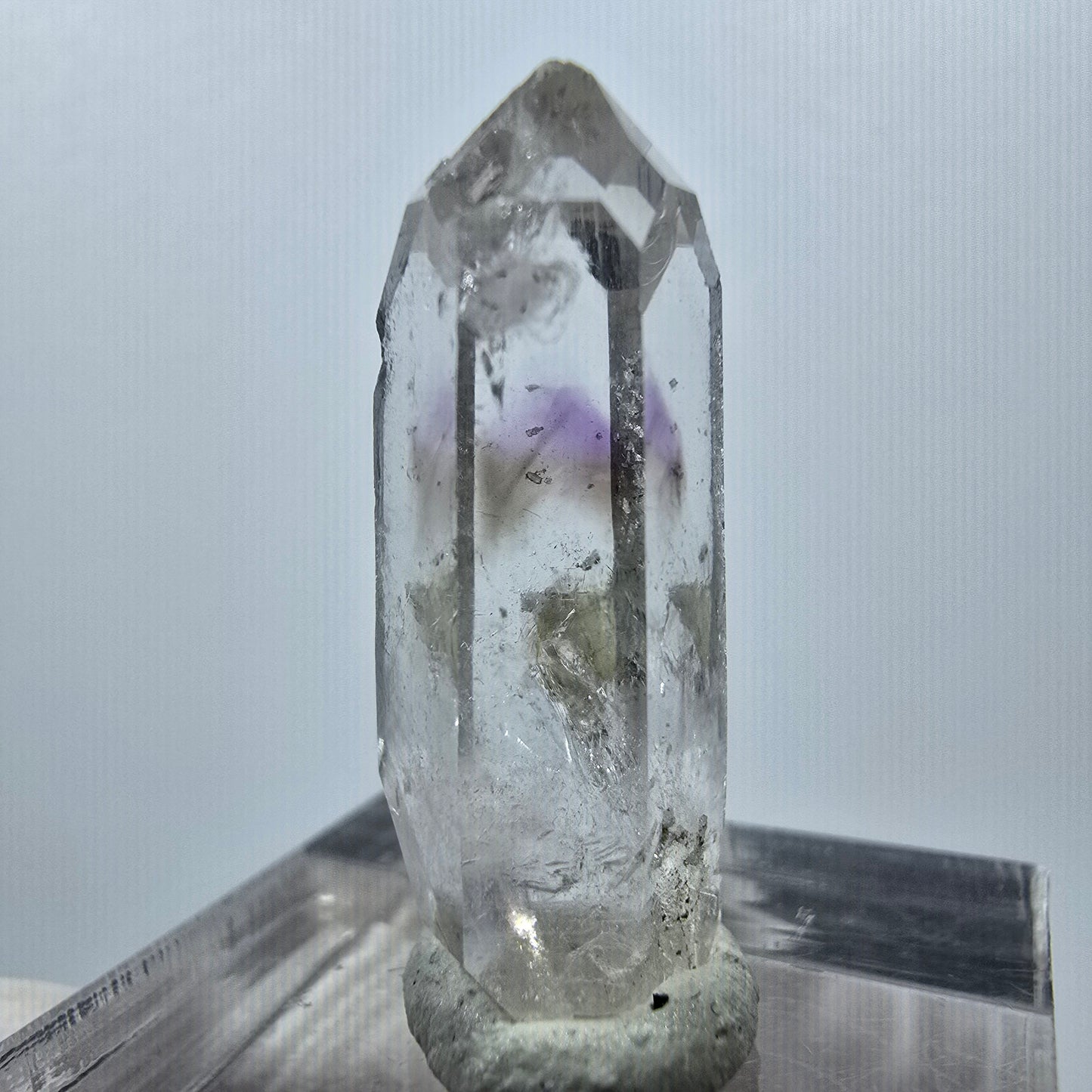Améthyste fantôme DT, mine Prehnite Point Streep, Goboboseb, Namibie, 28 x 13 x 9 mm