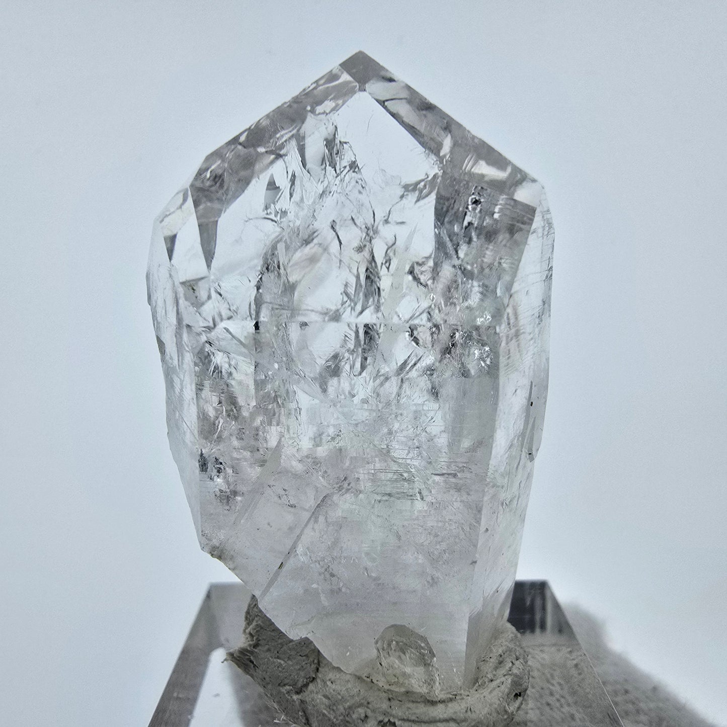 Klarer Phantom Hämatit Quarz Kristall Streep Mine, Goboboseb, Namibia 40*25*19mm