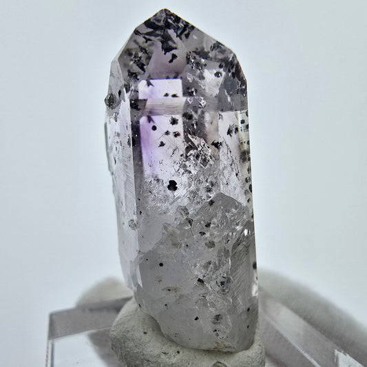 Améthyste fantôme Harlequin avec Analcim Streep Mine Goboboseb Namibie 33*18*11mm