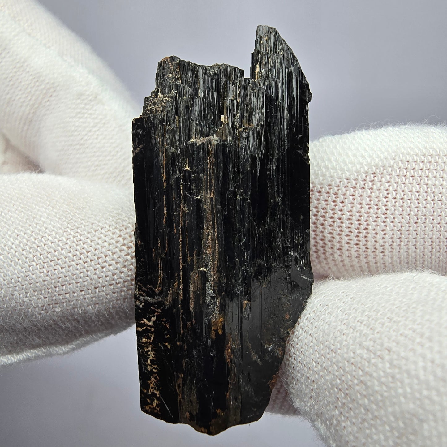 Schöner Schörl Turmalin schwarz glänzend Erongo, Namibia 36*16*16mm Sammlung