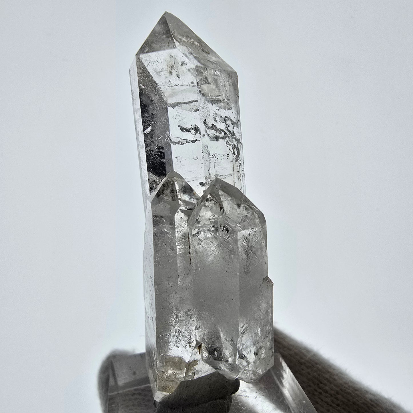 Enhydro Skeleton Smoky Quartz DT Scepter, 1x Bubble Valentine Pocket, Namibia 56*22*16mm