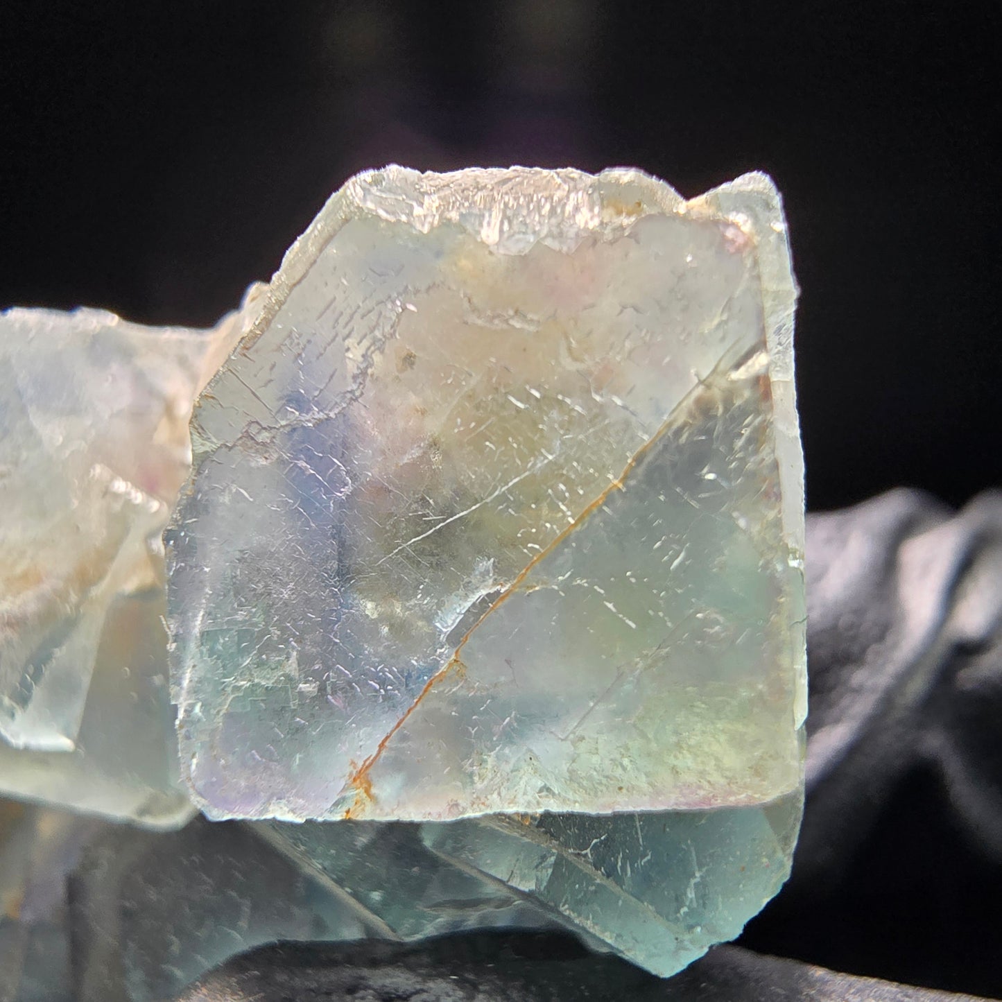 Phantom Fluorit Würfel Stufe grün Okorusu, Namibia 32*27*15mm Mineraliensammlung